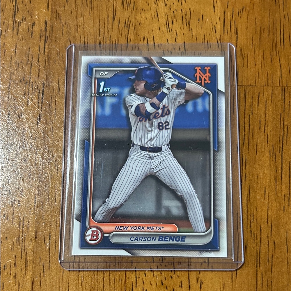 2024 Bowman Draft Carson Benge 1st Mets #BD-28 (RC)